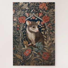 Quebra-cabeça Elegante Possum William Morris Inspirou Floral