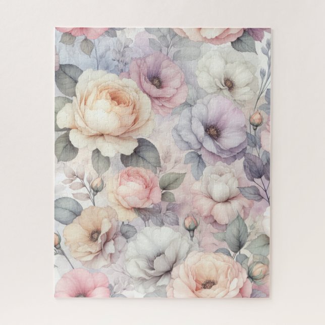 Quebra-cabeça Elegantes Flores de Rosa (Vertical)