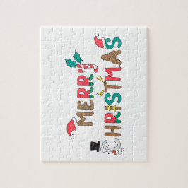 Quebra-cabeça Elemento de palavra Feliz Natal