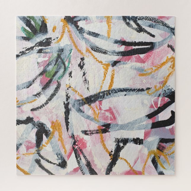 Quebra-cabeça Elemento Design de pintura acrílica (Vertical)