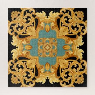 Quebra-cabeça Elementos 3D do Ornamento Barroco ouro