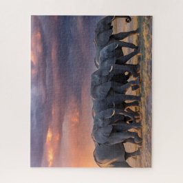 Quebra-cabeça Elephant Herd atravessando a savana