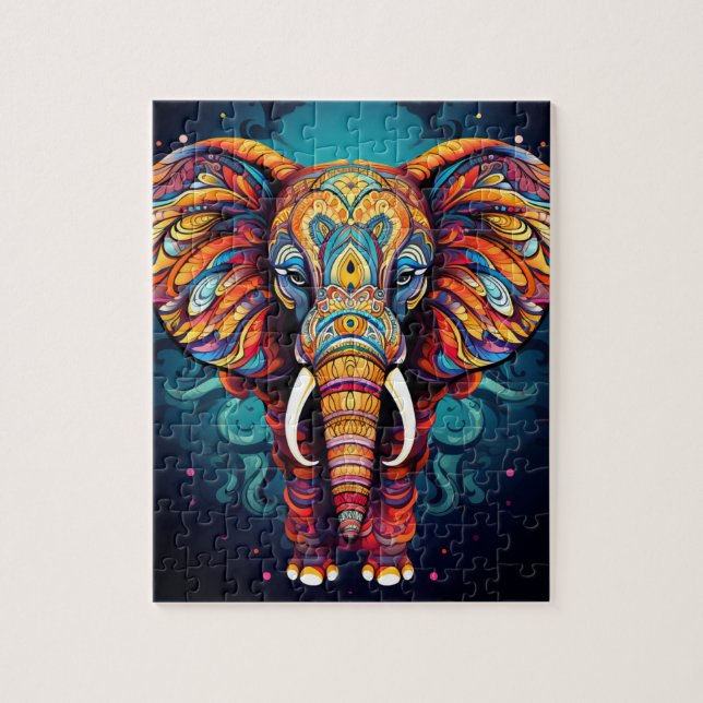 Quebra-cabeça Elephant Mandala (Vertical)