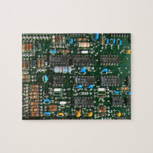 Quebra-cabeça Eletrônicos do computador Imagem do Conselho do ci