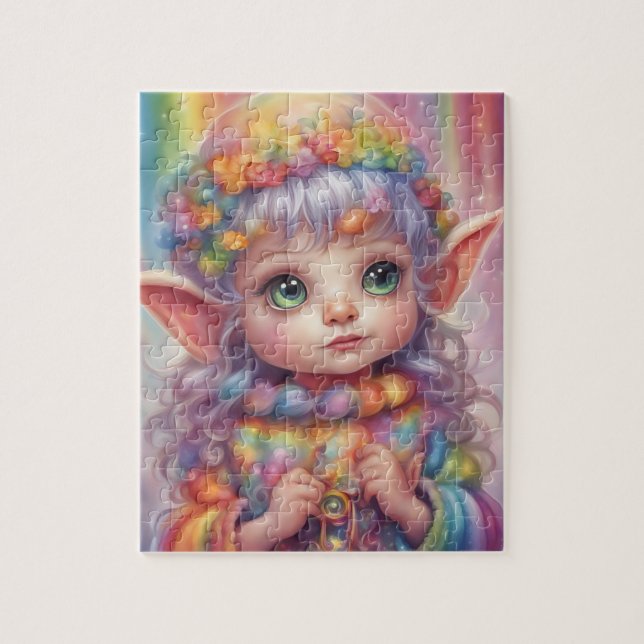 Quebra-cabeça Elf menina bonita (Vertical)