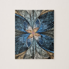 Quebra-cabeça elíptico da borboleta com lata