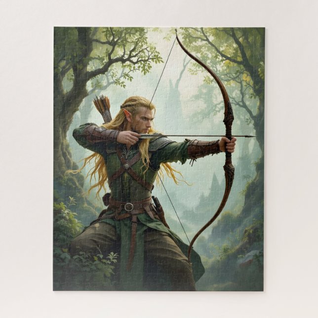 Quebra-cabeça Elven Archer do Parque Woodland (Vertical)