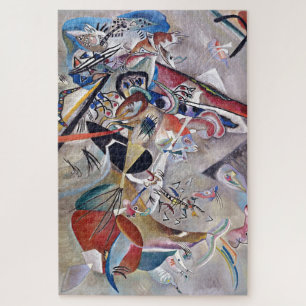 Quebra-cabeça Em Cinza Kandinsky Modern Abstrato Trabalho de art