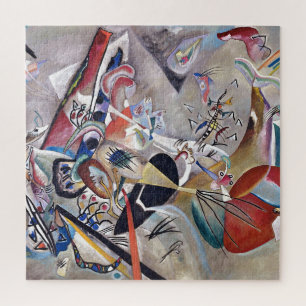 Quebra-cabeça Em Cinza Kandinsky Modern Abstrato Trabalho de art