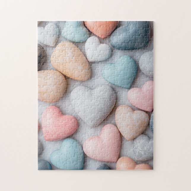 Quebra-cabeça em forma de coração (Vertical)