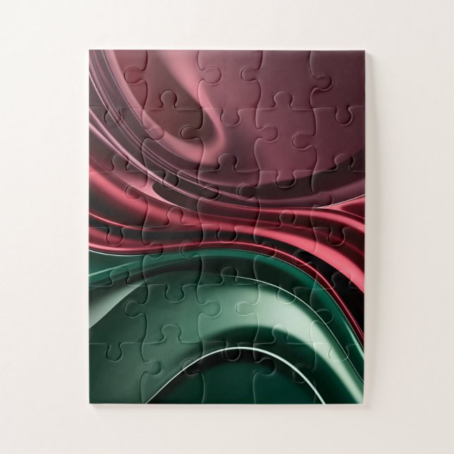 Quebra-cabeça em gráfico abstrato elegante (Vertical)