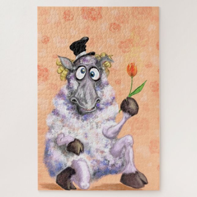 Quebra-cabeça Em Love Ram - Romântico - Adicione Seu Texto / Nom (Vertical)