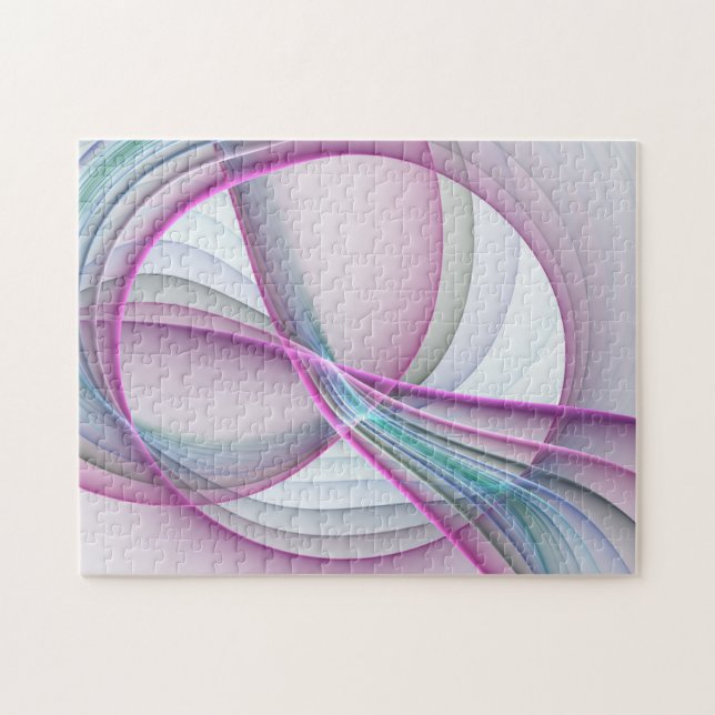 Quebra-cabeça Em movimento, Arte Fractal Colorida Abstrato Moder (Horizontal)