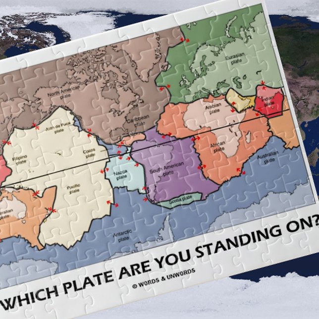 Quebra-cabeça Em Que Prata Você Está? (Plate Tectônica) (Plate tectonics attitude is found on this query jigsaw puzzle featuring the world's tectonic plates!)