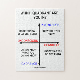 Quebra-cabeça Em Que Quadrante Você Está? Consciência do conh