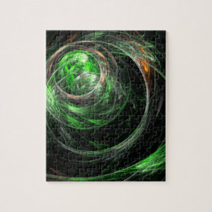 Quebra-cabeça Em todo o mundo arte abstracta verde