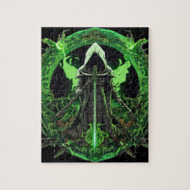 Quebra-cabeça Emblema Da Grim Reaper Em Verde6