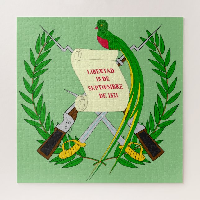 Quebra-cabeça emblema da guatemala (Horizontal)