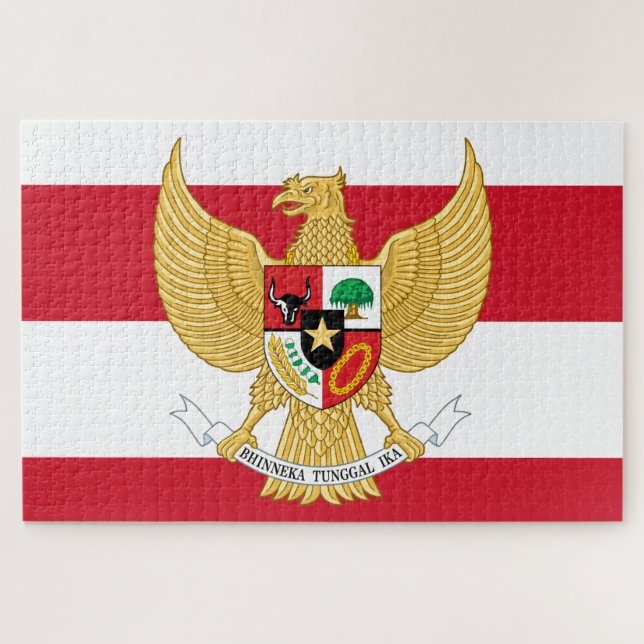 Quebra-cabeça emblema da indonésia (Horizontal)
