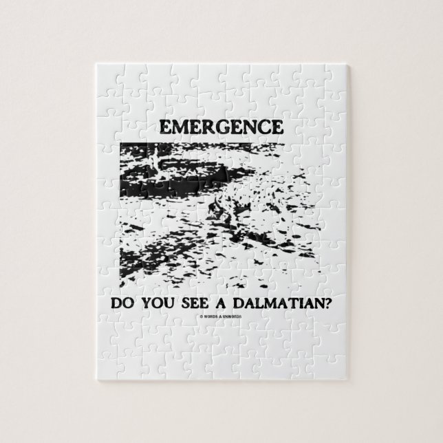 Quebra-cabeça Emergência você vê um Dalmatian? Ilusão óptica (Vertical)