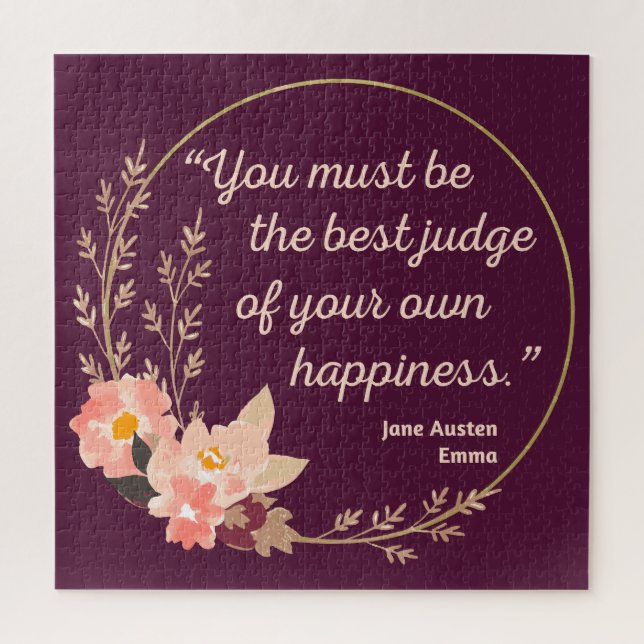 Quebra-cabeça Emma Por Jane Austen Citação I - Estilo Bonito (Vertical)