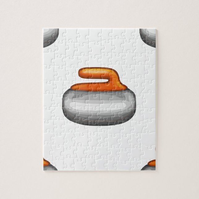Quebra-cabeça Emoji Curling Stone (Vertical)