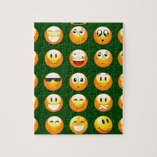 Quebra-cabeça emoji verde-escuro