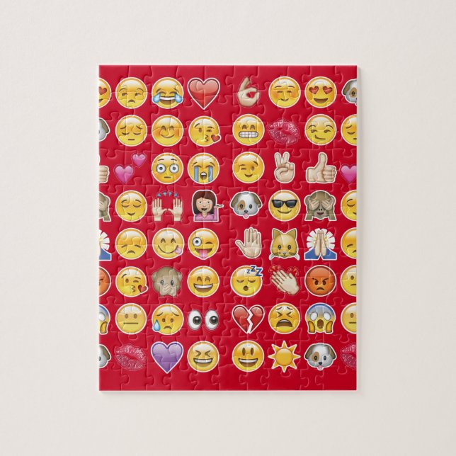 Quebra-cabeça emoji vermelho (Vertical)