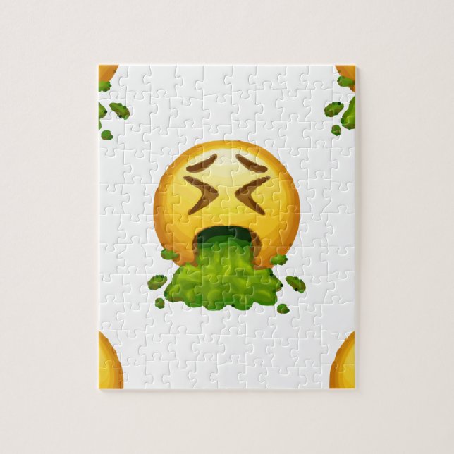 Quebra-cabeça emoji vomitando (Vertical)