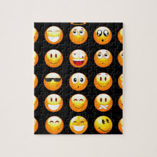 Quebra-cabeça emojis preto