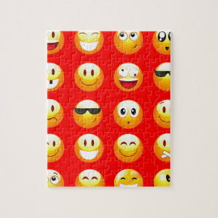 Quebra-cabeça emojis vermelhos