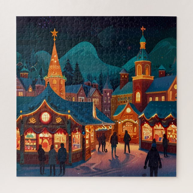 Quebra-cabeça Encantando a cidade natalícia Winter Wonderland (Vertical)