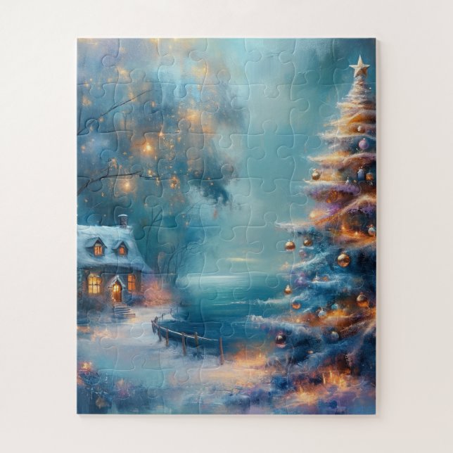 Quebra-cabeça Encantando Algodão Costeiro no Dia de Natal (Vertical)