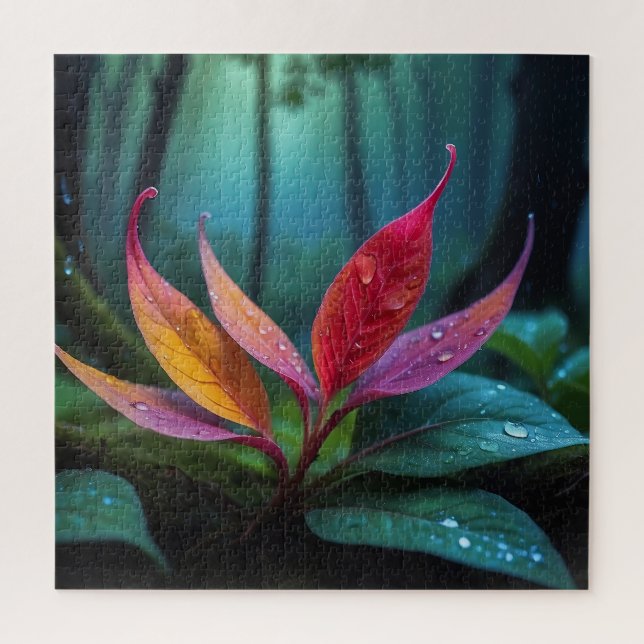 Quebra-cabeça Encerramento de plantas na floresta (Vertical)