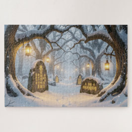 Quebra-cabeça Enchanted Celtic Winter Forest Jigsaw Puzzle