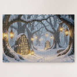 Quebra-cabeça Enchanted Celtic Winter Forest Jigsaw Puzzle