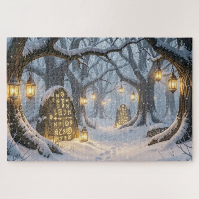 Quebra-cabeça Enchanted Celtic Winter Forest Jigsaw Puzzle (Horizontal)