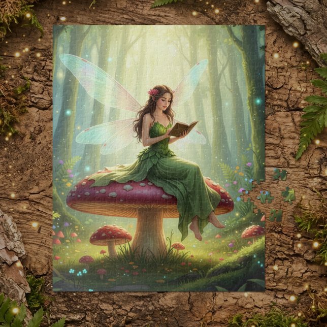 Quebra-cabeça Enchanted Day Fairy Reading a Book Puzzle (Criador carregado)