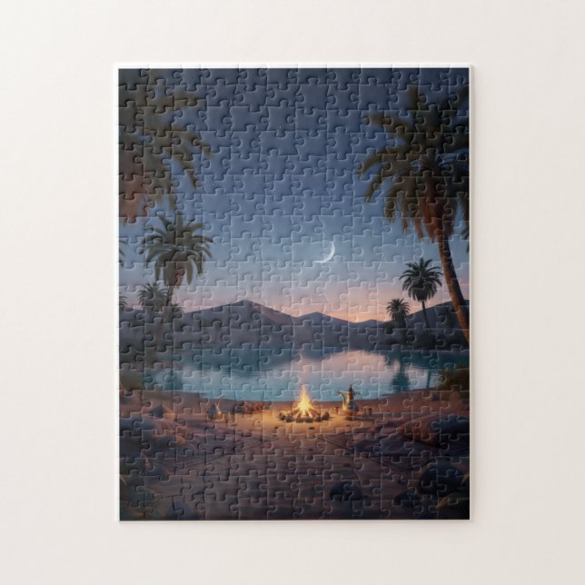 Quebra-cabeça Enchanted Desert Oasis Night Puzzle (Vertical)