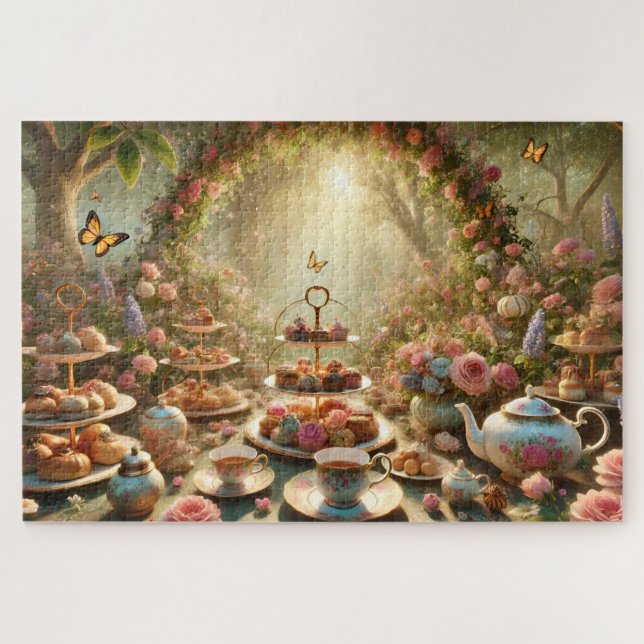 Quebra-cabeça Enchanted Garden Tea Party Delight (Horizontal)
