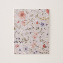 Quebra-cabeça Enchanted Garden Wildflower Butterfly Whimsical