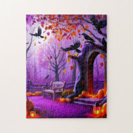 Quebra-cabeça Encher as víblias do outono com as abóboras e os c