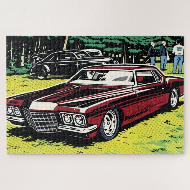 Quebra-cabeça Encontro de Carros Clássicos Prado Pop Art (Horizontal)