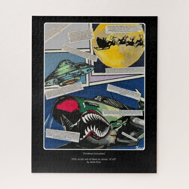 Quebra-cabeça 'Encontros de Natal' Pintura em um (Vertical)