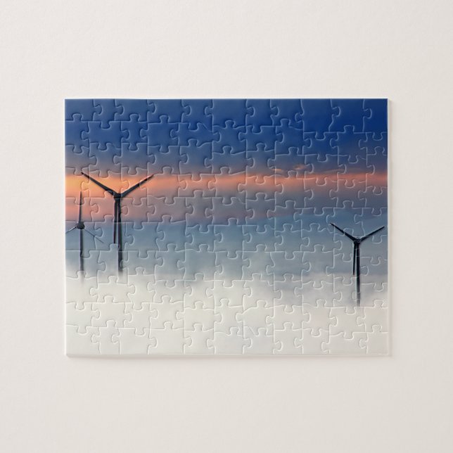 Quebra-cabeça Energia do alternativo - Energia eólica nas nuvens (Horizontal)