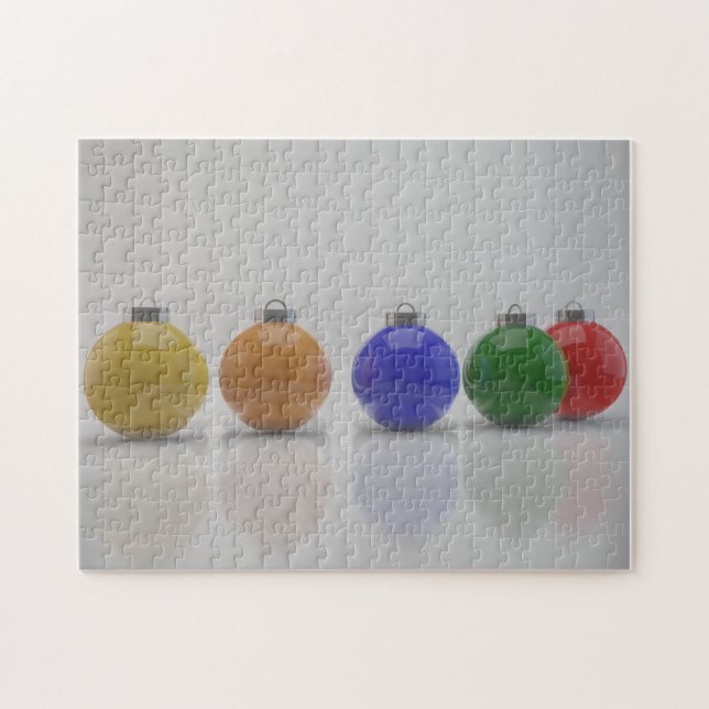 Quebra-cabeça enfeites de natal 3D (Horizontal)