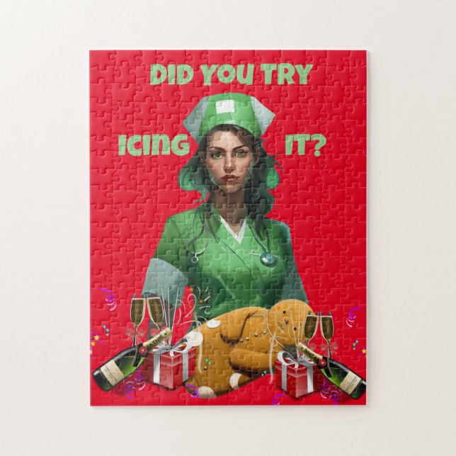 Quebra-cabeça Enfermeira Engraçada Fazendo Thunder_Cove (Vertical)