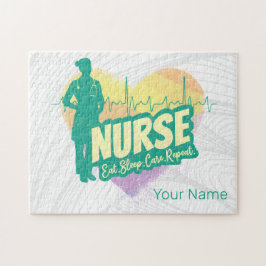 Quebra-cabeça Enfermeiro Pulso Vintage Graduação Enfermeiro Esco