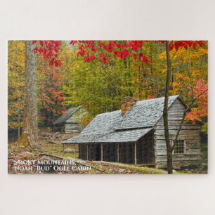 Quebra-cabeça Enfumaçado Mountains Noah "Bud" Ogle Cabin Foto G