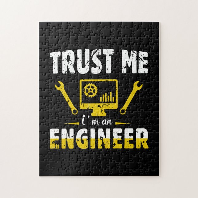 Quebra-cabeça Engenheiro Confie Em Mim Eu Sou Um Engenheiro (Vertical)